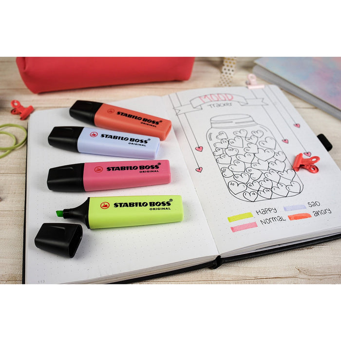 Evidenziatore - STABILO BOSS ORIGINAL Pastel - Confezione da 10 - Fior di Ciliegio - B-Better Shop