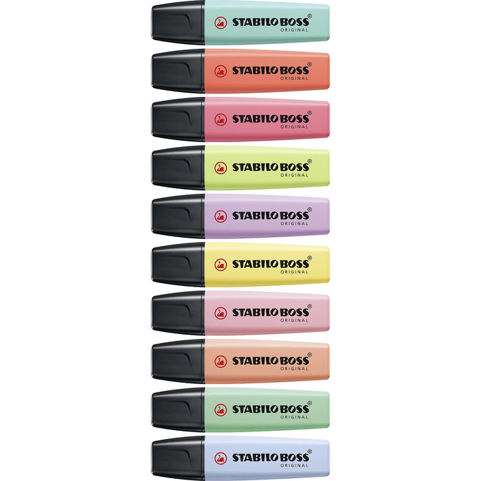 Evidenziatore - STABILO BOSS ORIGINAL Pastel - Confezione da 10 - Fior di Ciliegio - B-Better Shop