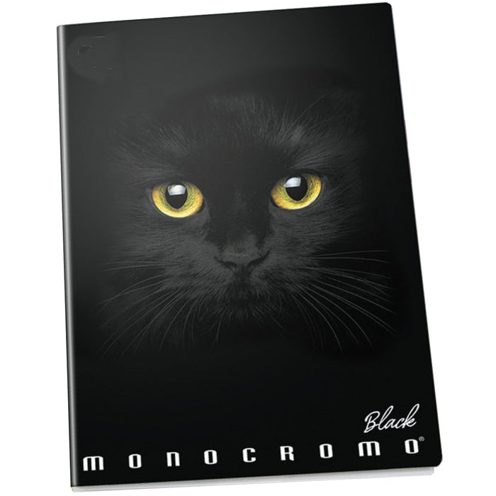 Pigna Monocromo Black - Quaderno Maxi Formato A4 - Rigatura 1R - Righe - Medie e superiori - Pacco da 10 Pezzi assortiti - B-Better Shop