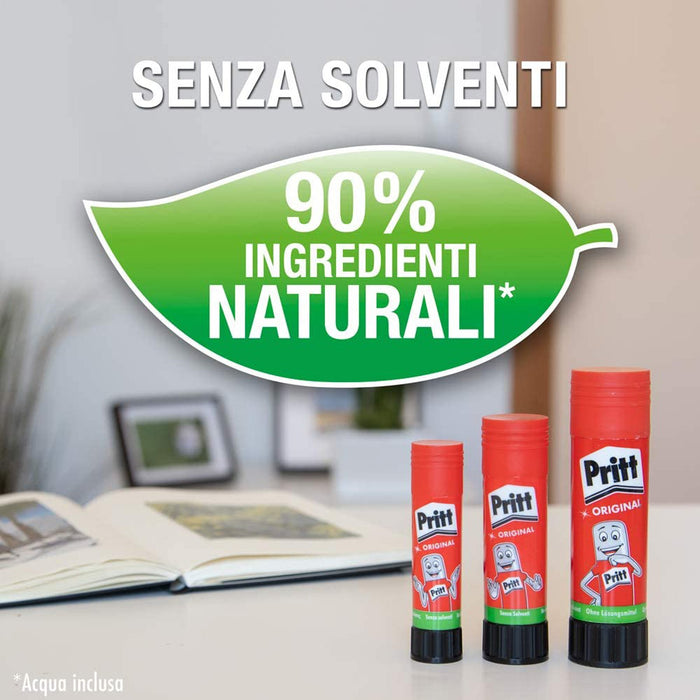 Pritt Colla Stick 43g - Colla per bambini sicura e affidabile - colla Pritt per lavoretti e fai da te con una tenuta forte per uso scuola e ufficio - Confezioni da 10 pezzi - B-Better Shop